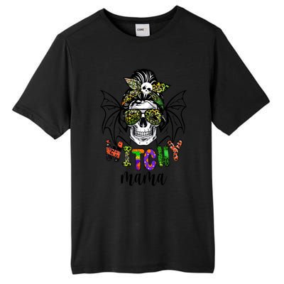 Witchy Mama Halloween Skull Witch Mom Spooky Cool Gift Tall Fusion ChromaSoft Performance T-Shirt