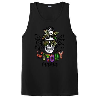 Witchy Mama Halloween Skull Witch Mom Spooky Cool Gift PosiCharge Competitor Tank