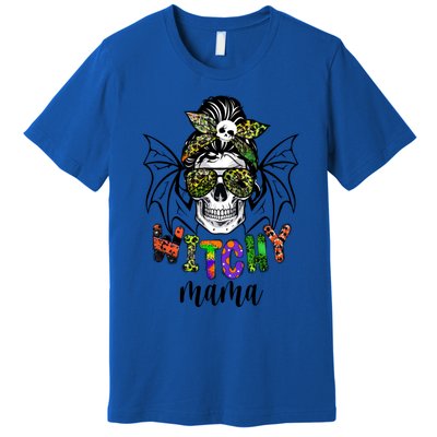 Witchy Mama Halloween Skull Witch Mom Spooky Cool Gift Premium T-Shirt