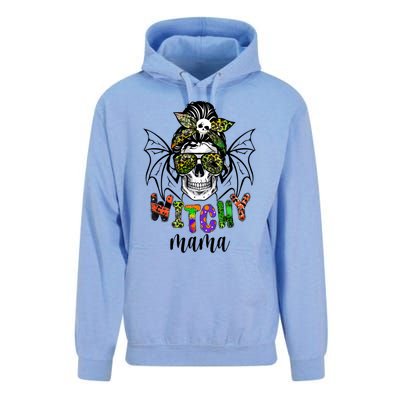 Witchy Mama Halloween Skull Witch Mom Spooky Cool Gift Unisex Surf Hoodie