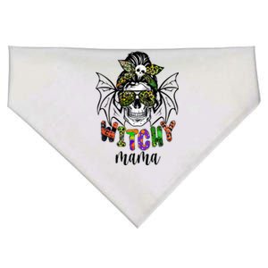 Witchy Mama Halloween Skull Witch Mom Spooky Cool Gift USA-Made Doggie Bandana