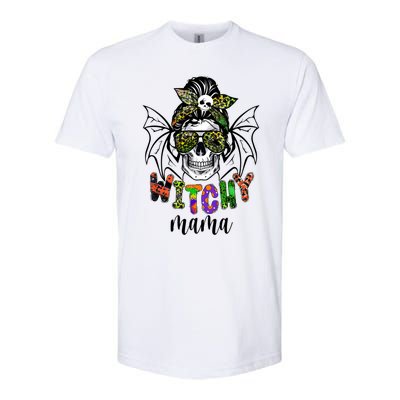 Witchy Mama Halloween Skull Witch Mom Spooky Cool Gift Softstyle CVC T-Shirt