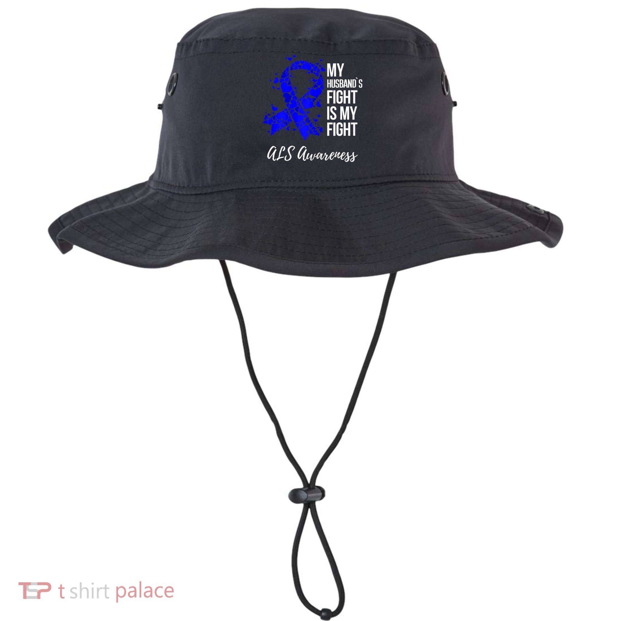 Wo My Husband’s Fight Is My Fight ALS Awareness Bucket Hat
