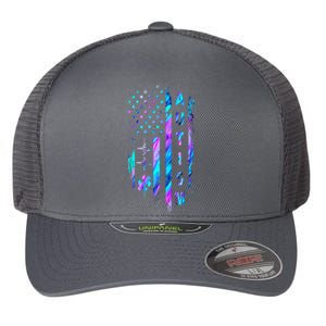 Women My Heart Beats For Special Ed Autism Awareness Teachers Gift Flexfit Unipanel Trucker Cap