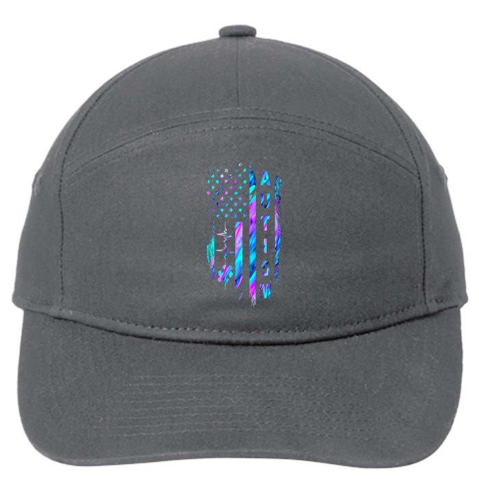 Women My Heart Beats For Special Ed Autism Awareness Teachers Gift 7-Panel Snapback Hat