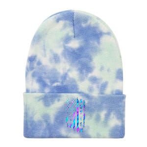 Women My Heart Beats For Special Ed Autism Awareness Teachers Gift Tie Dye 12in Knit Beanie