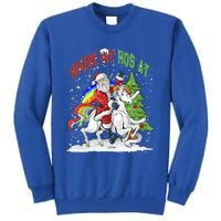 Where My HoS At Santa Claus Riding Unicorn Happy Christmas Gift Sweatshirt