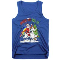 Where My HoS At Santa Claus Riding Unicorn Happy Christmas Gift Tank Top