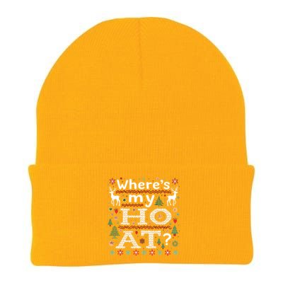 Where My HoS At Ho Matching Couple Christmas Ugly Gift Knit Cap Winter Beanie