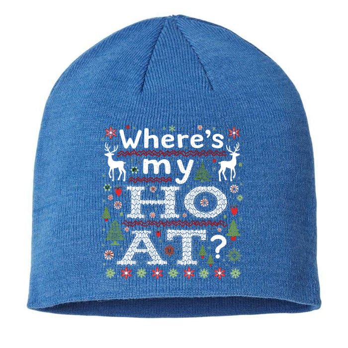 Where My HoS At Ho Matching Couple Christmas Ugly Gift Sustainable Beanie