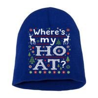 Where My HoS At Ho Matching Couple Christmas Ugly Gift Short Acrylic Beanie