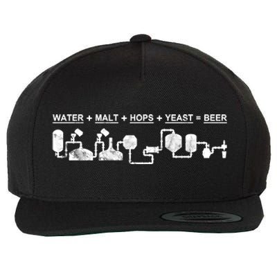 Water Malt Hops Yeast Beer Cycle Diagram Gift Great Gift Wool Snapback Cap