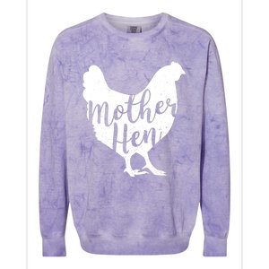 Wo Mother Hen Happy Mother's Day Cute Chicken Gift For Ladies VNeck Colorblast Crewneck Sweatshirt