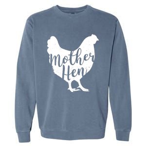 Wo Mother Hen Happy Mother's Day Cute Chicken Gift For Ladies VNeck Garment-Dyed Sweatshirt