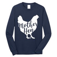 Wo Mother Hen Happy Mother's Day Cute Chicken Gift For Ladies VNeck Long Sleeve Shirt