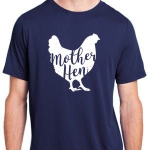 Wo Mother Hen Happy Mother's Day Cute Chicken Gift For Ladies VNeck Adult ChromaSoft Performance T-Shirt