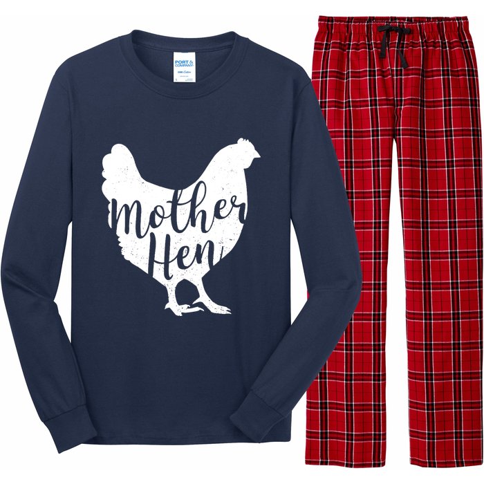 Wo Mother Hen Happy Mother's Day Cute Chicken Gift For Ladies VNeck Long Sleeve Pajama Set