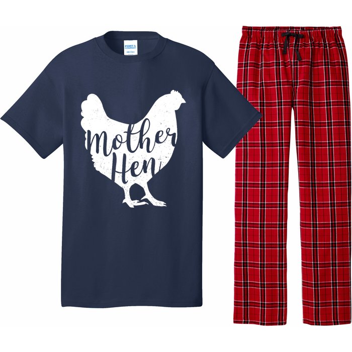 Wo Mother Hen Happy Mother's Day Cute Chicken Gift For Ladies VNeck Pajama Set