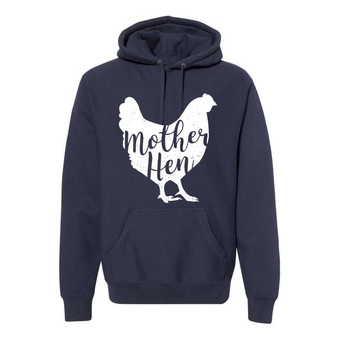 Wo Mother Hen Happy Mother's Day Cute Chicken Gift For Ladies VNeck Premium Hoodie