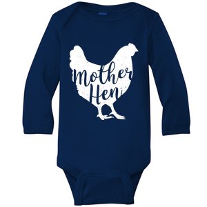 Wo Mother Hen Happy Mother's Day Cute Chicken Gift For Ladies VNeck Baby Long Sleeve Bodysuit