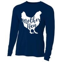 Wo Mother Hen Happy Mother's Day Cute Chicken Gift For Ladies VNeck Cooling Performance Long Sleeve Crew