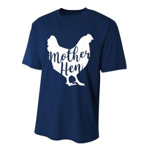 Wo Mother Hen Happy Mother's Day Cute Chicken Gift For Ladies VNeck Performance Sprint T-Shirt