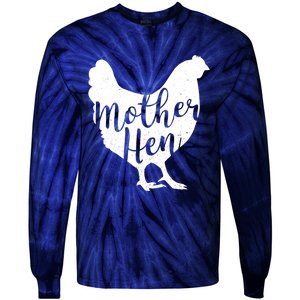 Wo Mother Hen Happy Mother's Day Cute Chicken Gift For Ladies VNeck Tie-Dye Long Sleeve Shirt