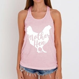 Wo Mother Hen Happy Mother's Day Cute Chicken Gift For Ladies VNeck Women's Knotted Racerback Tank