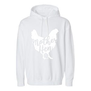 Wo Mother Hen Happy Mother's Day Cute Chicken Gift For Ladies VNeck Garment-Dyed Fleece Hoodie