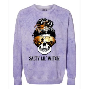 Witchy Mama Halloween Skull Witch Mom Spooky Gift Colorblast Crewneck Sweatshirt