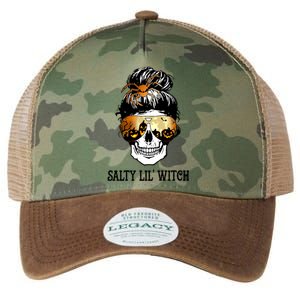 Witchy Mama Halloween Skull Witch Mom Spooky Gift Legacy Tie Dye Trucker Hat