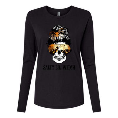 Witchy Mama Halloween Skull Witch Mom Spooky Gift Womens Cotton Relaxed Long Sleeve T-Shirt