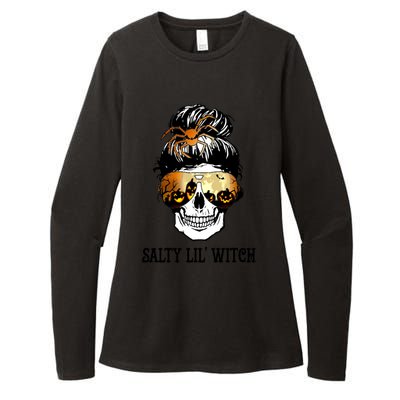 Witchy Mama Halloween Skull Witch Mom Spooky Gift Womens CVC Long Sleeve Shirt