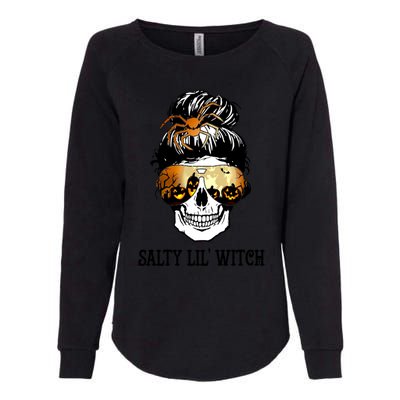 Witchy Mama Halloween Skull Witch Mom Spooky Gift Womens California Wash Sweatshirt