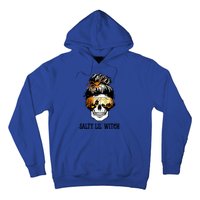 Witchy Mama Halloween Skull Witch Mom Spooky Gift Hoodie