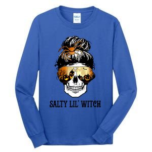 Witchy Mama Halloween Skull Witch Mom Spooky Gift Tall Long Sleeve T-Shirt