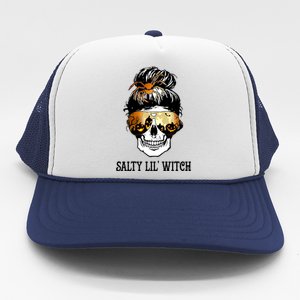 Witchy Mama Halloween Skull Witch Mom Spooky Gift Trucker Hat