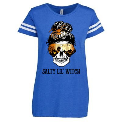 Witchy Mama Halloween Skull Witch Mom Spooky Gift Enza Ladies Jersey Football T-Shirt