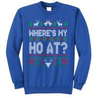 Where My HoS At Ho Matching Couple Christmas Ugly Cute Gift Sweatshirt