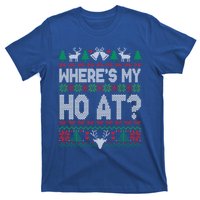 Where My HoS At Ho Matching Couple Christmas Ugly Cute Gift T-Shirt