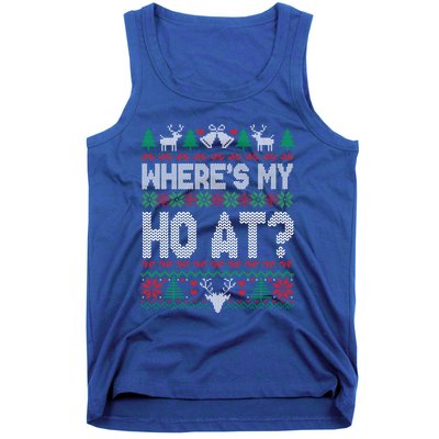 Where My HoS At Ho Matching Couple Christmas Ugly Cute Gift Tank Top