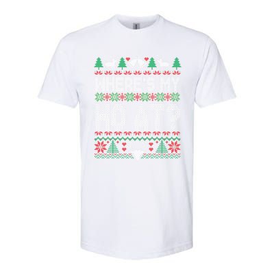 Where My HoS At Ho Matching Couple Christmas Ugly Cute Gift Softstyle CVC T-Shirt