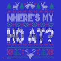 Where My Ho's At Ho Matching Couple Christmas Ugly Sweater  Tall T-Shirt