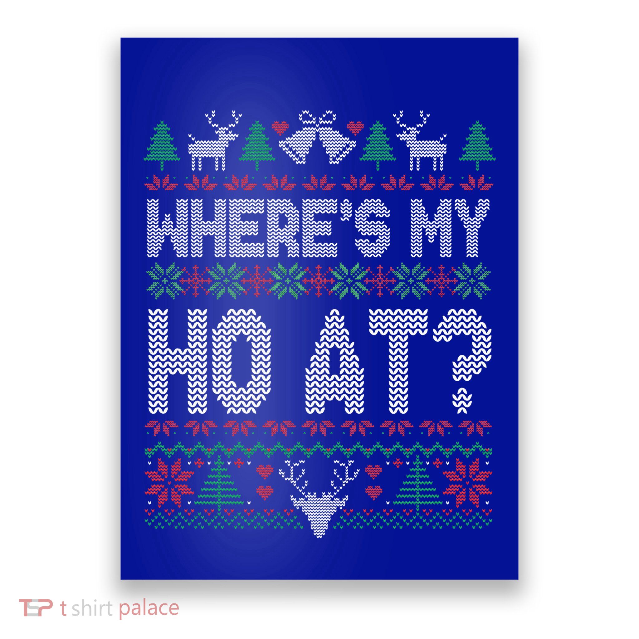 Where My Ho's At Ho Matching Couple Christmas Ugly Sweater  Poster