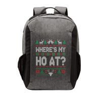 Where My Ho's At Ho Matching Couple Christmas Ugly Sweater  Vector Backpack