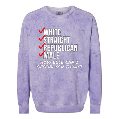 White Male How Can I Offend You Colorblast Crewneck Sweatshirt