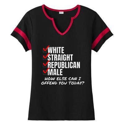 White Male How Can I Offend You Ladies Halftime Notch Neck Tee