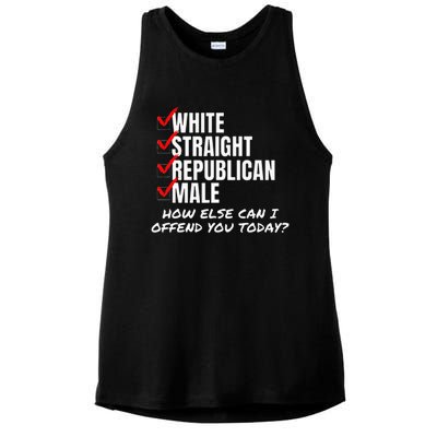 White Male How Can I Offend You Ladies PosiCharge Tri-Blend Wicking Tank