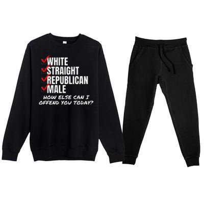 White Male How Can I Offend You Premium Crewneck Sweatsuit Set