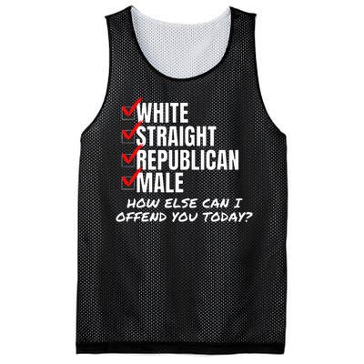 White Male How Can I Offend You Mesh Reversible Basketball Jersey Tank